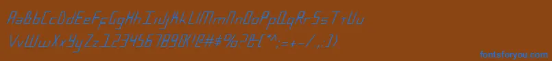 BlueJulyCondensed Font – Blue Fonts on Brown Background