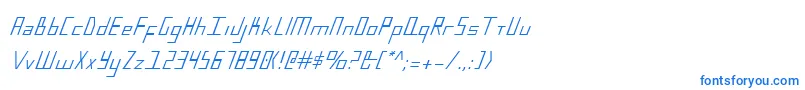BlueJulyCondensed Font – Blue Fonts on White Background