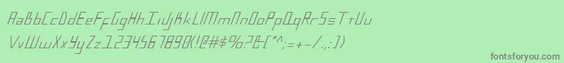 フォントBlueJulyCondensed – 緑の背景に灰色の文字