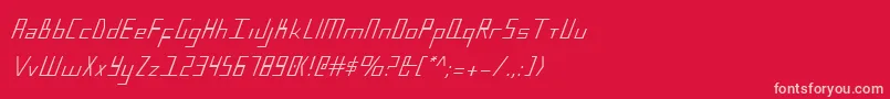 フォントBlueJulyCondensed – 赤い背景にピンクのフォント