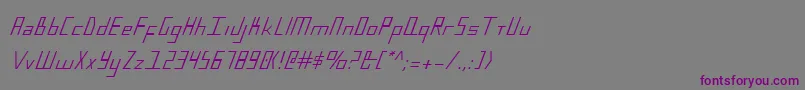 BlueJulyCondensed-fontti – violetit fontit harmaalla taustalla