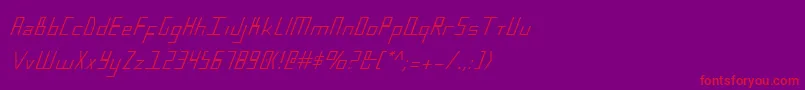 フォントBlueJulyCondensed – 紫の背景に赤い文字