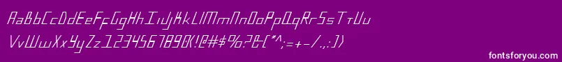 Police BlueJulyCondensed – polices blanches sur fond violet