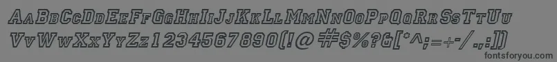 LettermanItalic Font – Black Fonts on Gray Background