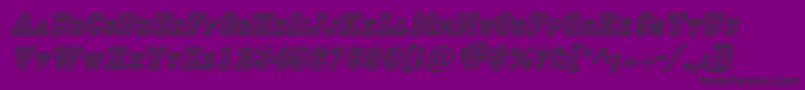 LettermanItalic Font – Black Fonts on Purple Background