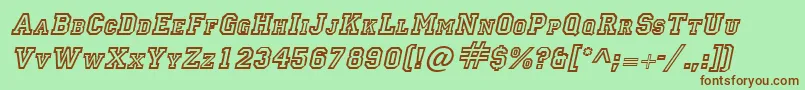 LettermanItalic Font – Brown Fonts on Green Background