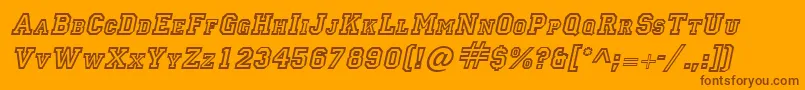LettermanItalic Font – Brown Fonts on Orange Background