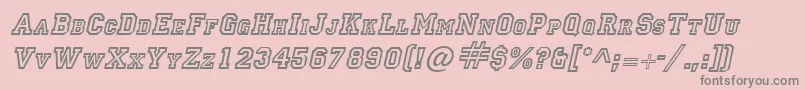 LettermanItalic Font – Gray Fonts on Pink Background