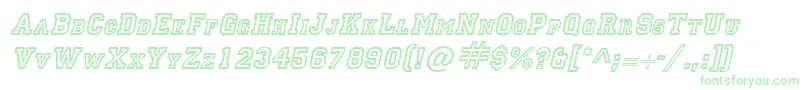 LettermanItalic Font – Green Fonts on White Background