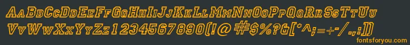 LettermanItalic Font – Orange Fonts on Black Background