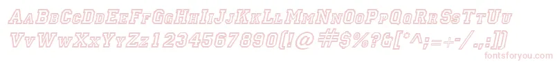 LettermanItalic Font – Pink Fonts on White Background