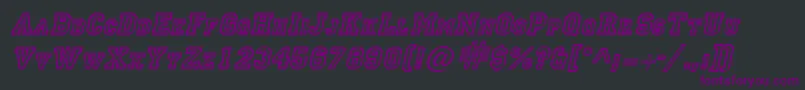 LettermanItalic Font – Purple Fonts on Black Background