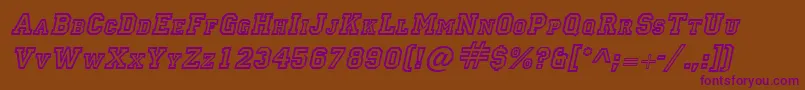 LettermanItalic Font – Purple Fonts on Brown Background
