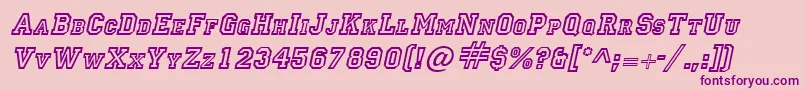 LettermanItalic Font – Purple Fonts on Pink Background