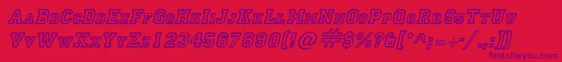 Шрифт LettermanItalic – фиолетовые шрифты на красном фоне