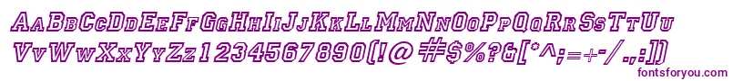 LettermanItalic Font – Purple Fonts on White Background