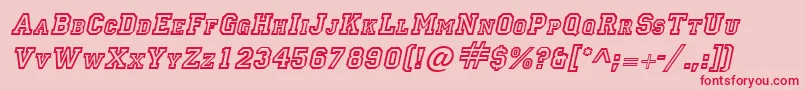 LettermanItalic Font – Red Fonts on Pink Background