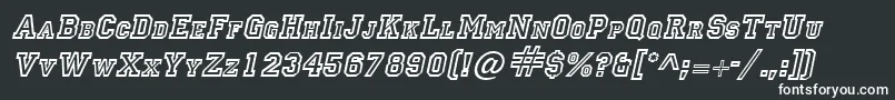 LettermanItalic Font – White Fonts on Black Background