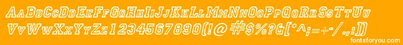 LettermanItalic Font – White Fonts on Orange Background