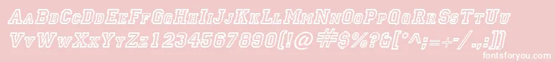 LettermanItalic Font – White Fonts on Pink Background