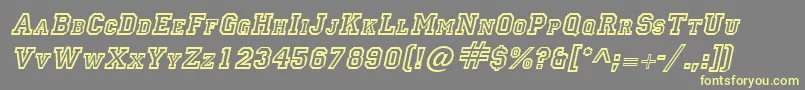 LettermanItalic Font – Yellow Fonts on Gray Background