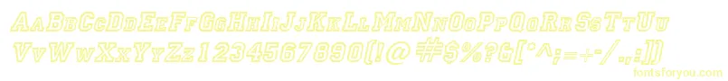 LettermanItalic Font – Yellow Fonts on White Background