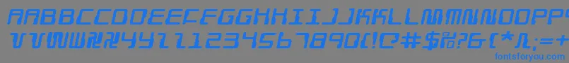 Weitere Informationen zur Droidloverei-Schriftart Droidloverei-Schriftart – Blaue Schriften auf grauem Hintergrund
