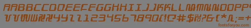 Droidloverei-Schriftart – Braune Schriften auf grauem Hintergrund