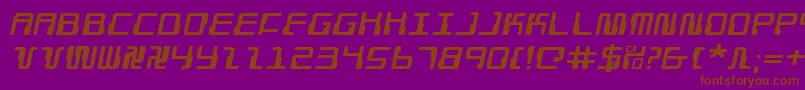 Droidloverei Font – Brown Fonts on Purple Background