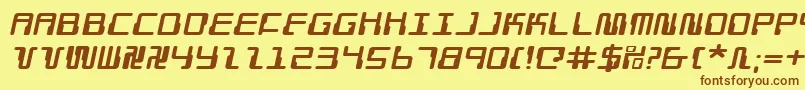 Droidloverei Font – Brown Fonts on Yellow Background