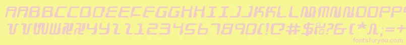Droidloverei Font – Pink Fonts on Yellow Background