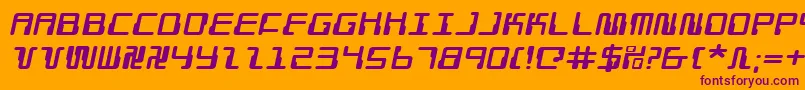 Droidloverei Font – Purple Fonts on Orange Background