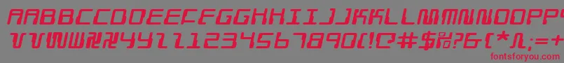 フォントDroidloverei – 赤い文字の灰色の背景