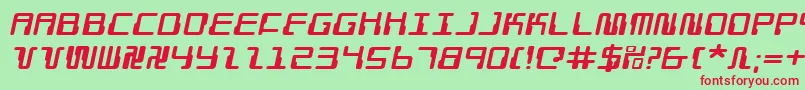 Шрифт Droidloverei – красные шрифты на зелёном фоне
