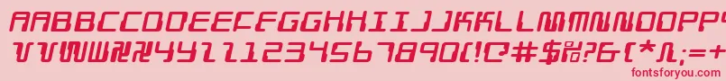 フォントDroidloverei – ピンクの背景に赤い文字