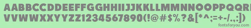 フォントRace1BranntNcv – 緑の背景に灰色の文字