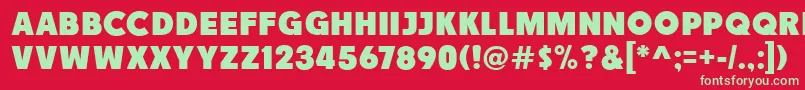 Race1BranntNcv Font – Green Fonts on Red Background