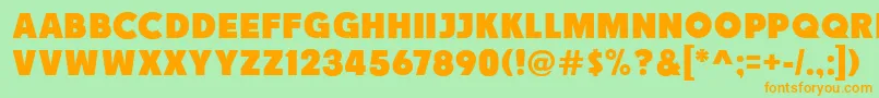 Race1BranntNcv Font – Orange Fonts on Green Background