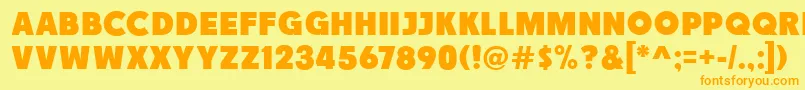 Race1BranntNcv Font – Orange Fonts on Yellow Background