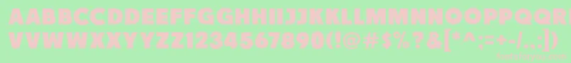 Race1BranntNcv Font – Pink Fonts on Green Background