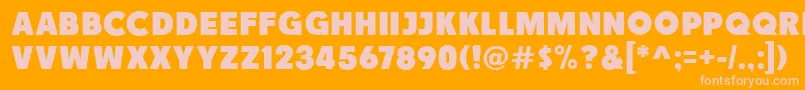 Race1BranntNcv Font – Pink Fonts on Orange Background