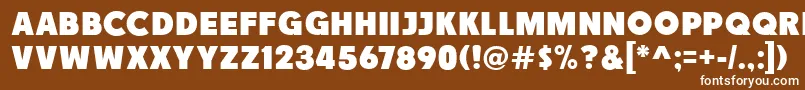 Race1BranntNcv Font – White Fonts on Brown Background