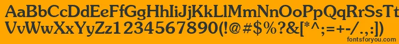 Suevermeer5Mediumsh Font – Black Fonts on Orange Background