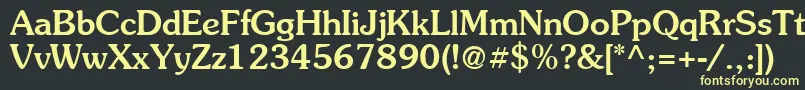 Suevermeer5Mediumsh Font – Yellow Fonts on Black Background