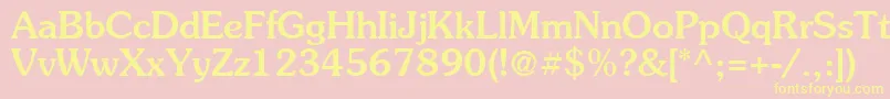 Suevermeer5Mediumsh Font – Yellow Fonts on Pink Background