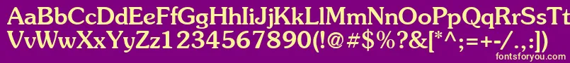 Suevermeer5Mediumsh Font – Yellow Fonts on Purple Background