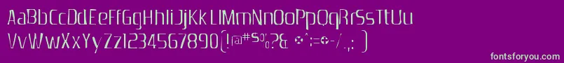 Zrnicgaunt Font – Green Fonts on Purple Background