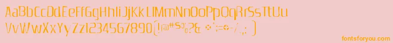 Zrnicgaunt Font – Orange Fonts on Pink Background