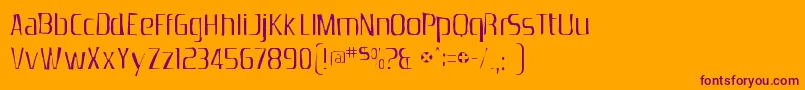 Zrnicgaunt Font – Purple Fonts on Orange Background