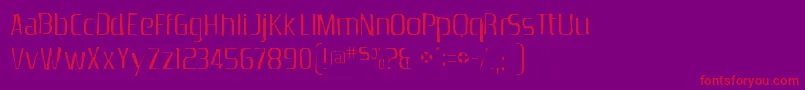 Zrnicgaunt Font – Red Fonts on Purple Background